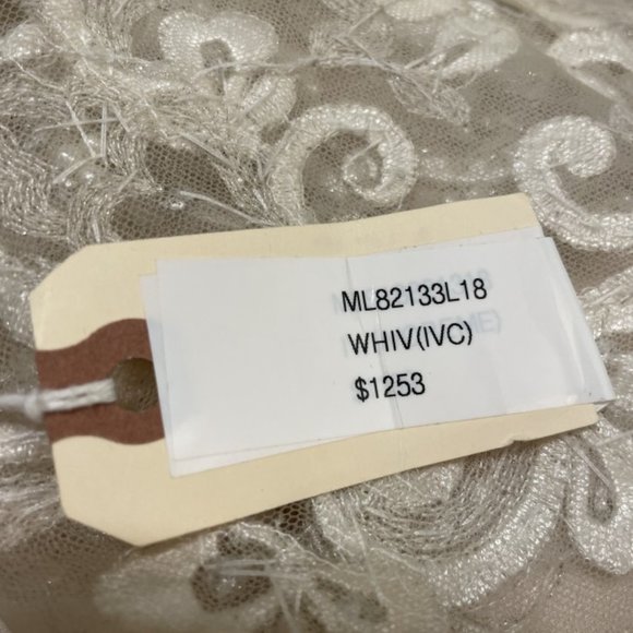 Mori Lee size 18 A line Gown Ivory - Picture 8 of 8